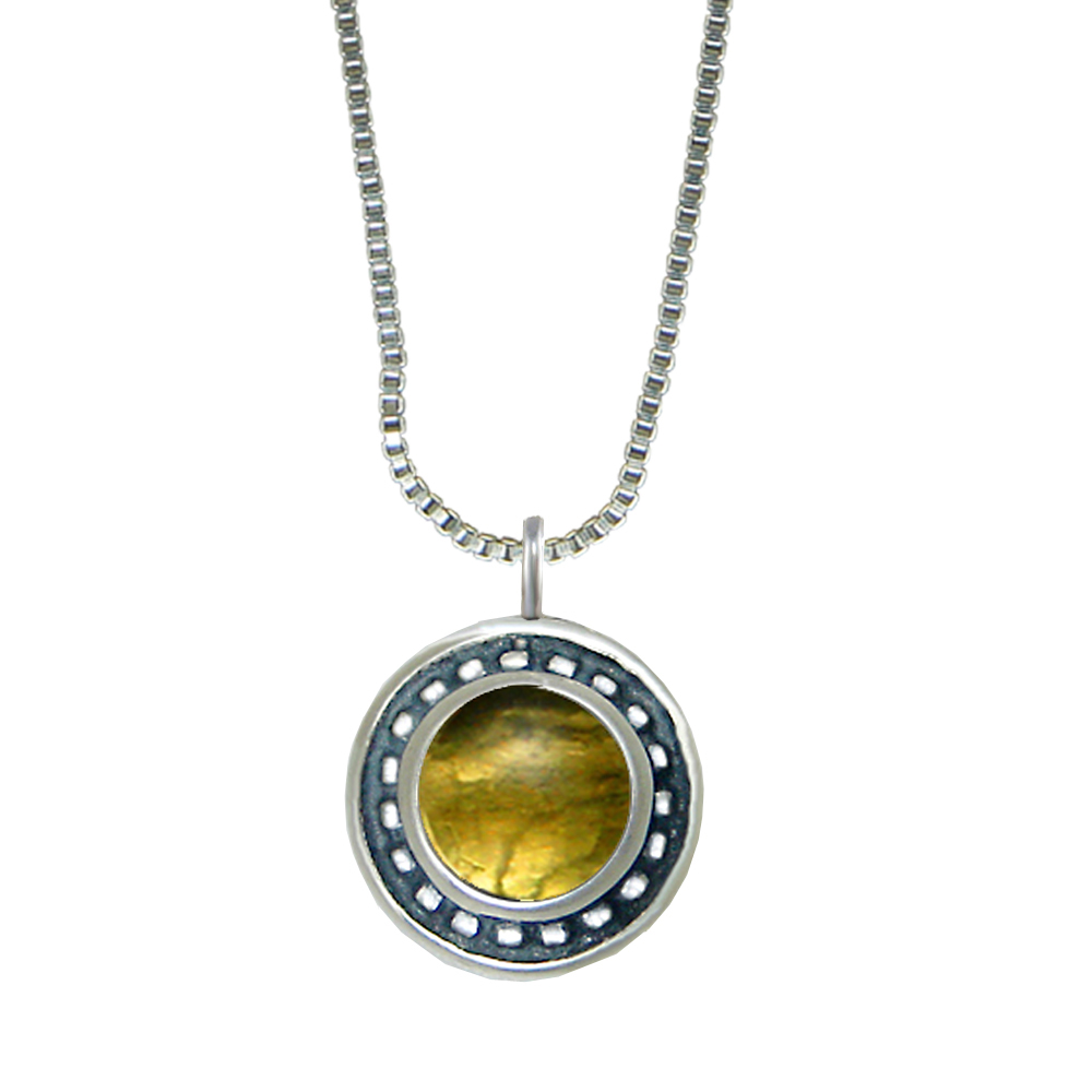 Sterling Silver Little Citrine Pendant Necklace